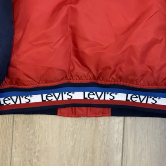 Levi's‎ Bomber Jacket Red Colorblock Youth Boys Size XL - Picture 8 of 8